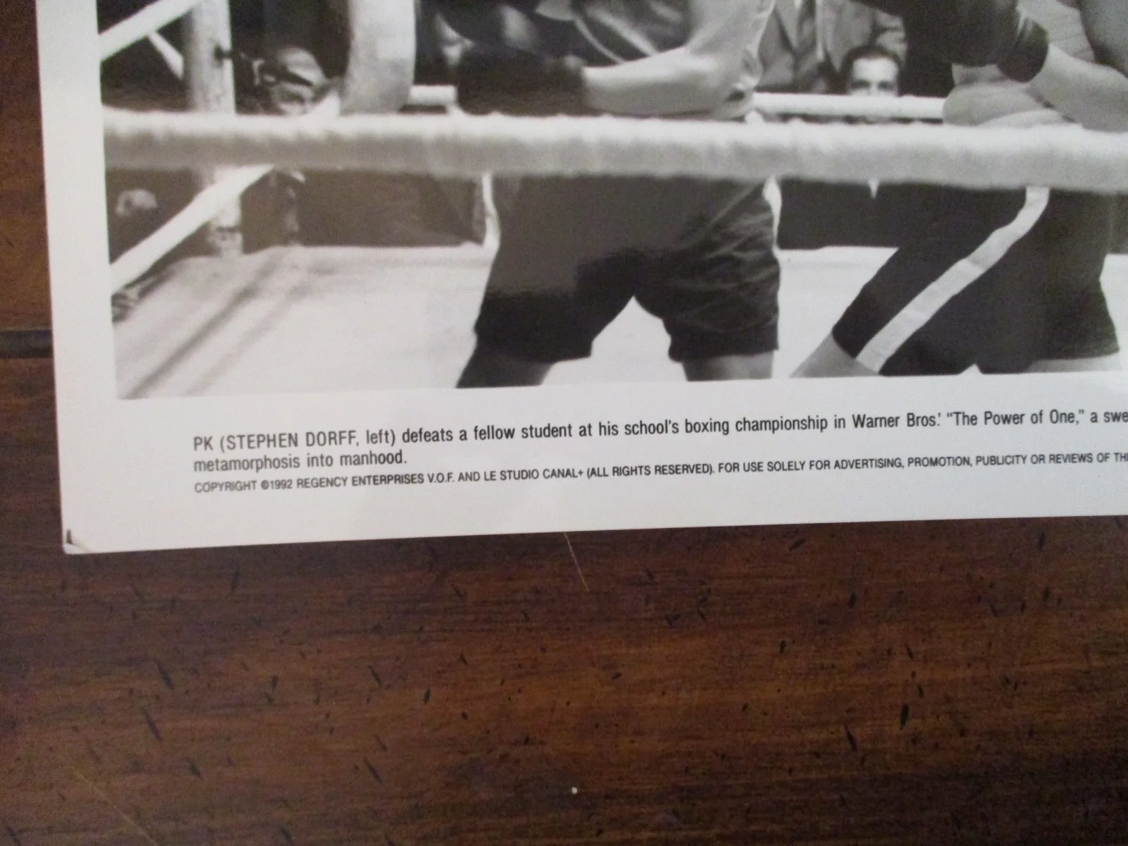 ("THE POWER OF ONE")Stephen Dorff/1992 10 x 8 Glossy Black and White Press Photo, изображение 2