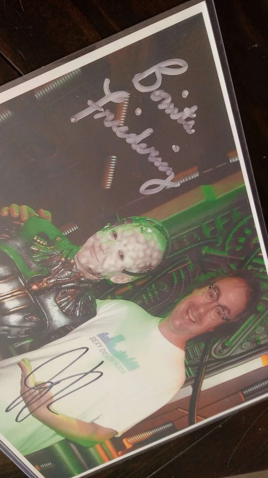 Bonita Friedericy, John Billingsley — DUAL SIGNED Bonita Friedericy STAR TREK John Billingsley AUTOGRAPHED Photo RARE, изображение 5
