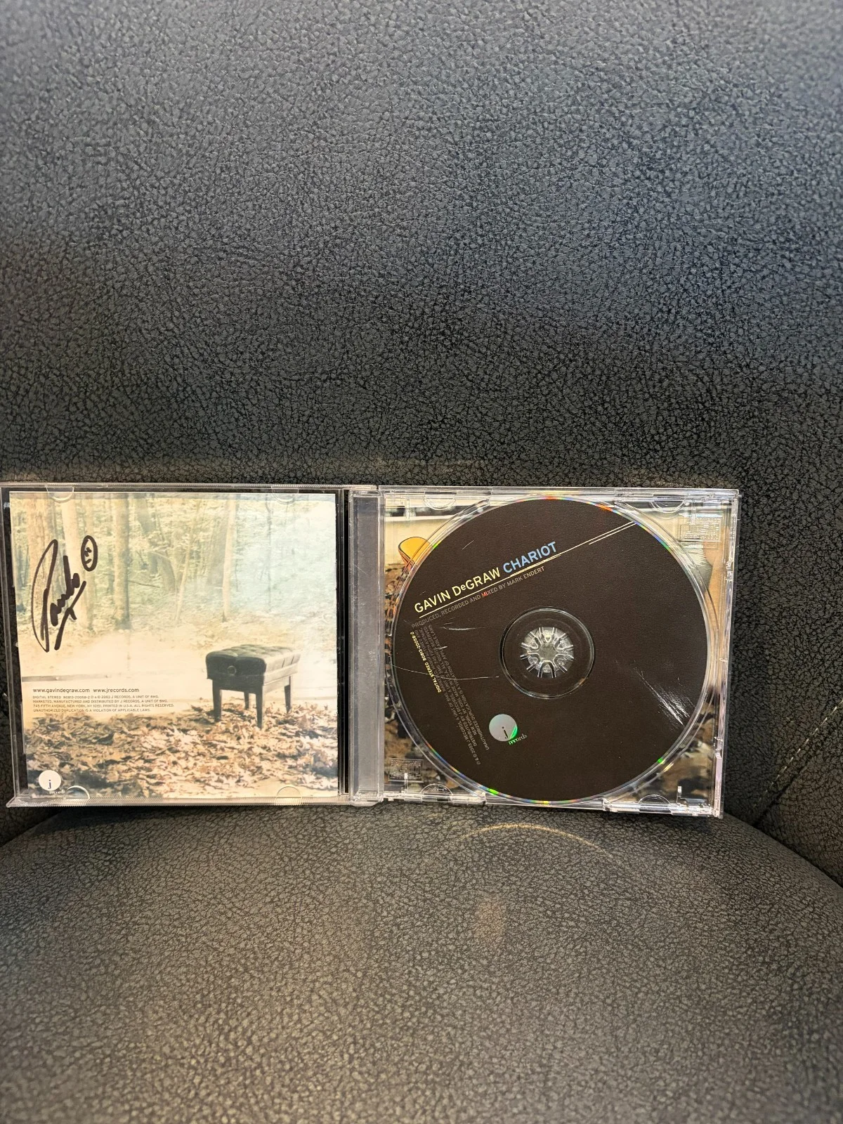 Gavin DeGraw – Chariot Signed CD Booklet AUTHENTIC Autograph Received in person, image 2