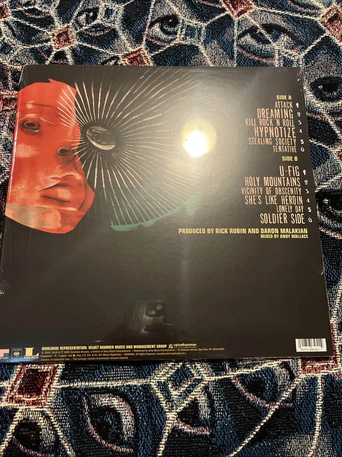 Serj Tankian System Of A Down Hypnotize Signed Vinyl Record Album, image 2