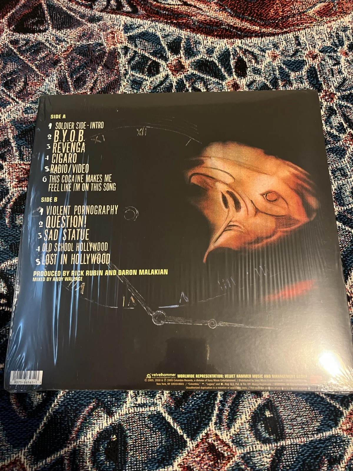 Serj Tankian System Of A Down Mezmerize Signed Vinyl Record LP, изображение 2