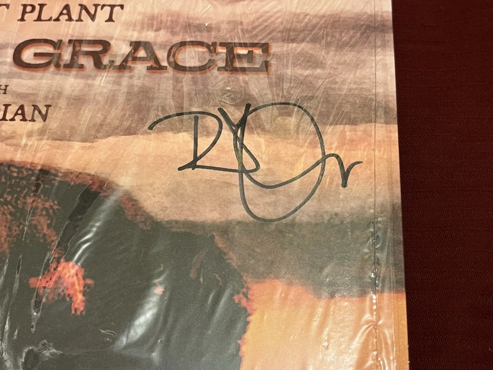 ROBERT PLANT SIGNED SAVING GRACE VINYL RECORD ON COVER AUTO COA LED ZEPPELIN B, image 5