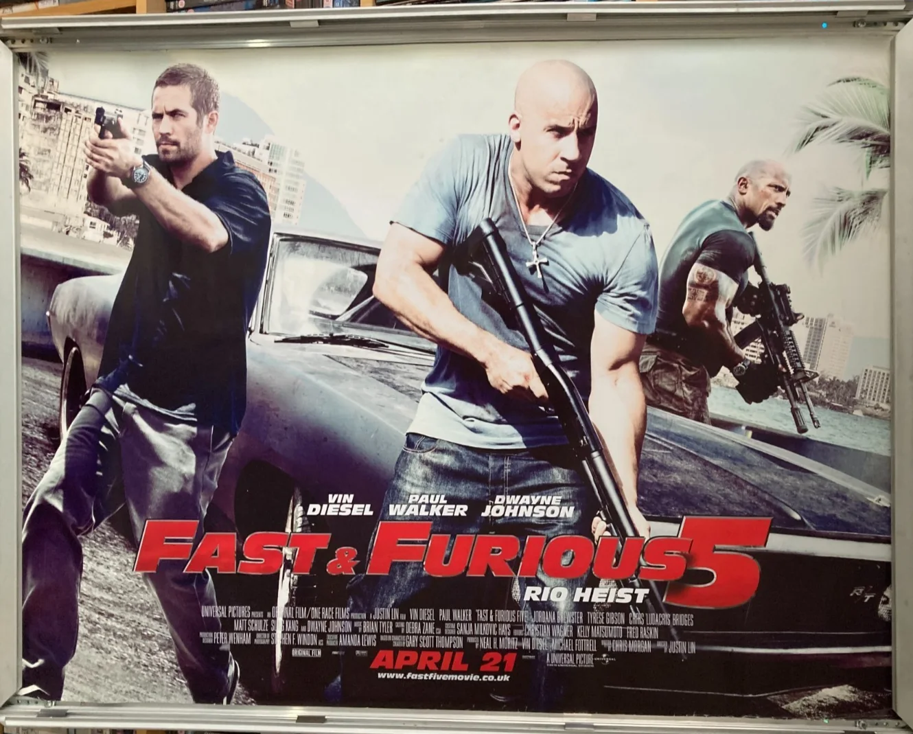 Cinema Poster: FAST & FURIOUS 5 RIO HEIST 2011 (Quad) Paul Walker Vin Diesel, изображение 2