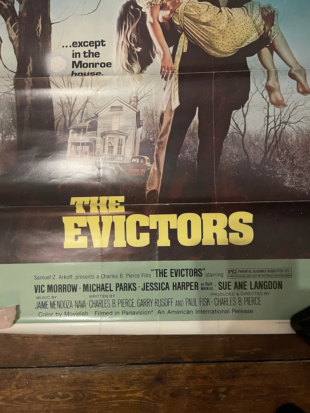 THE EVICTORS FOLDED US ONE SHEET POSTER VIC MORROW MICHAEL PARKS 1979, image 2