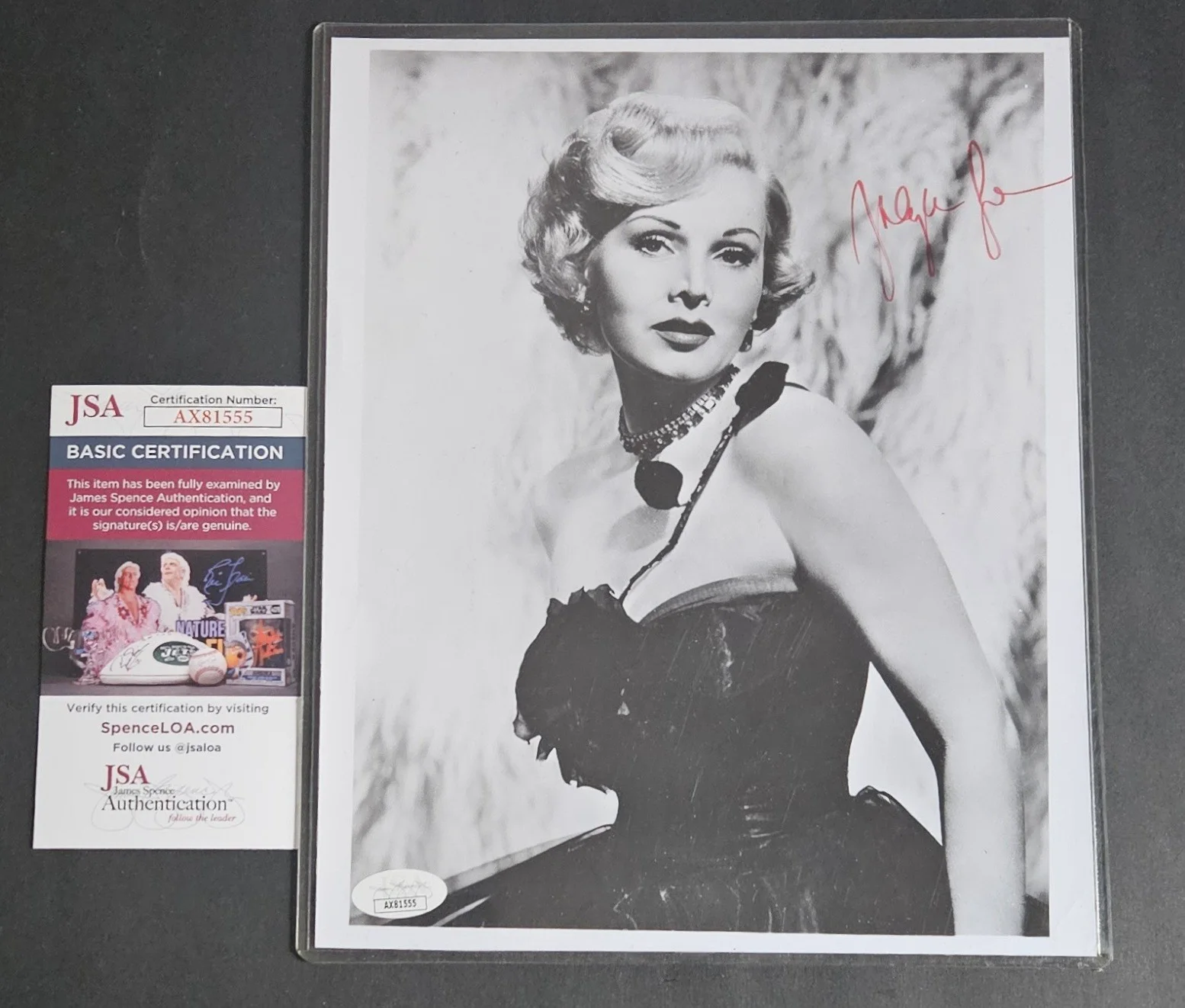 Zsa Zsa Gabor — ZSA ZSA GABOR Signed 8"x10" Photo JSA COA psa bas Model & Actress