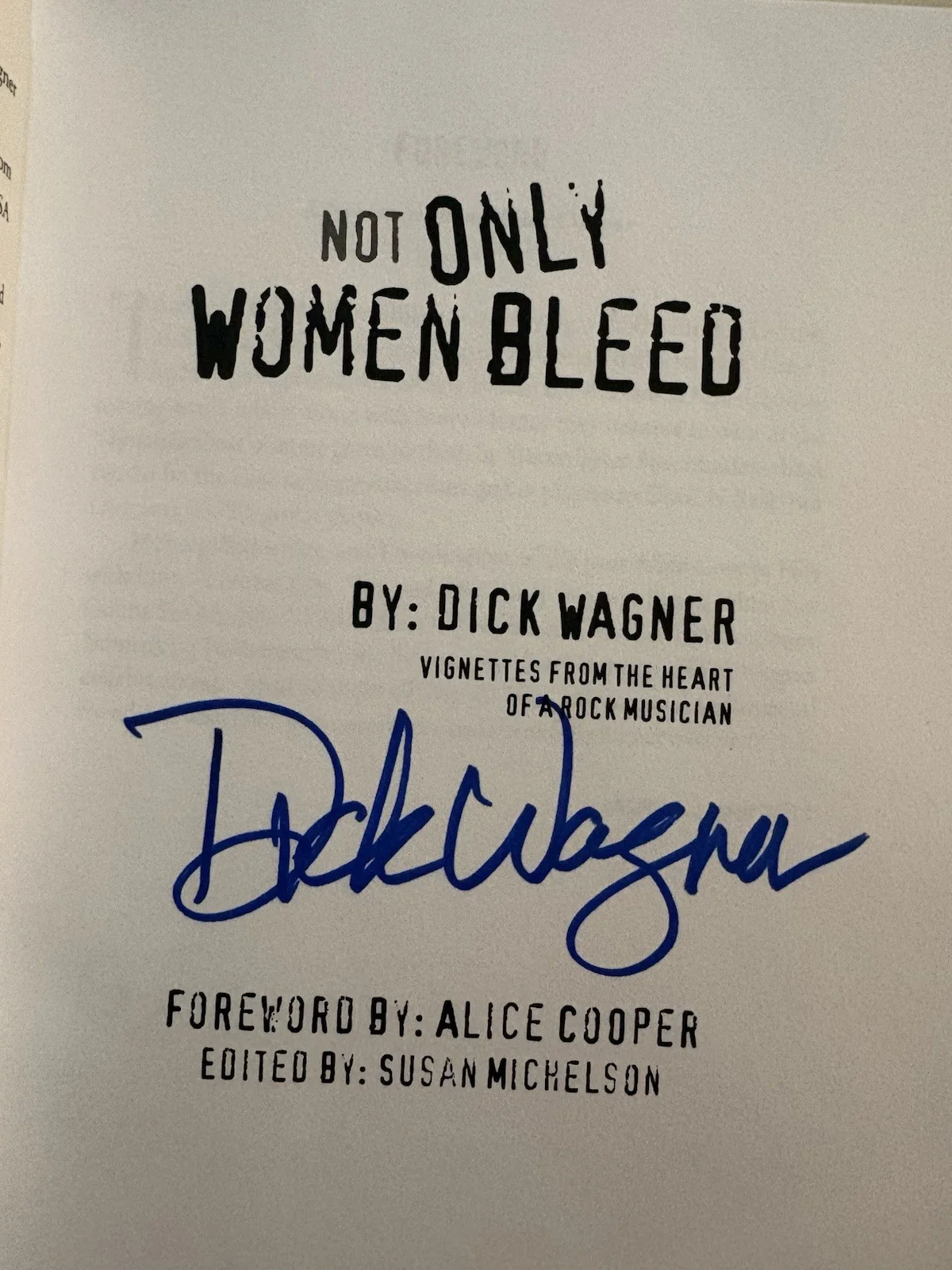 Dick Wagner SIGNED Not Only Women Bleed AUTOGRAPHED The Frost Alice Cooper, image 2