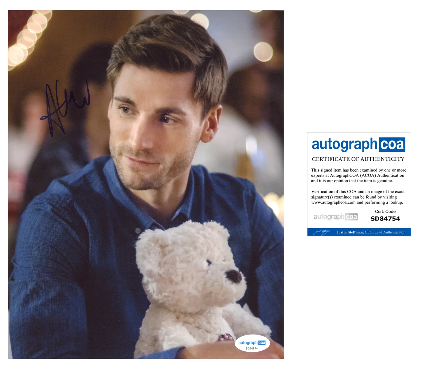 Andrew Walker Hallmark Autographed Signed 8x10 Photo ACOA, image 2