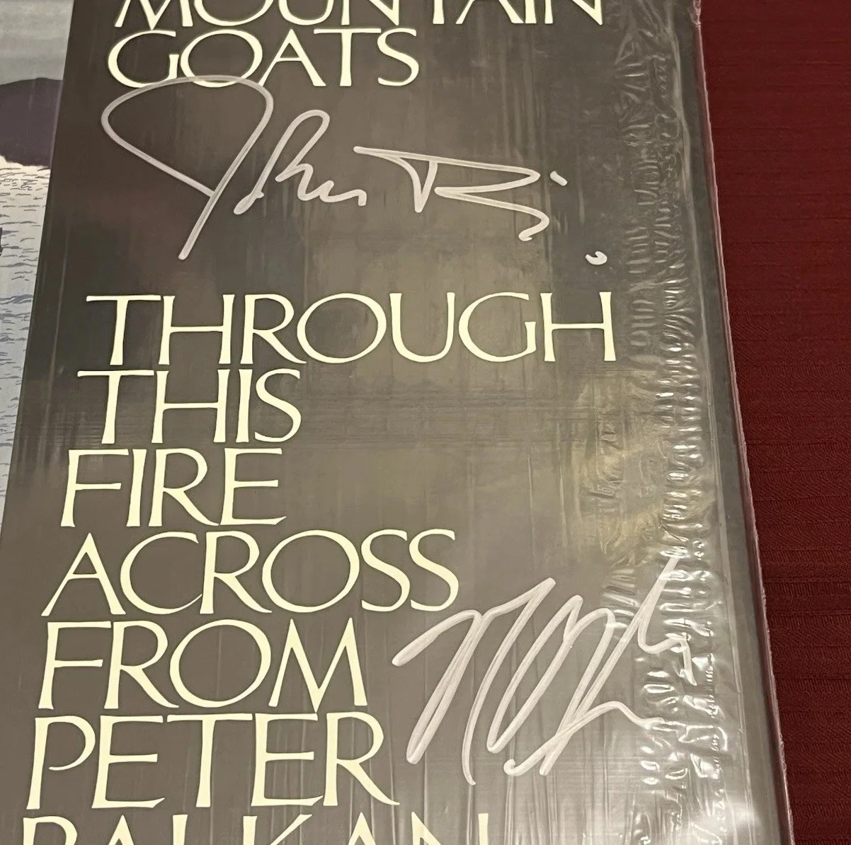 MOUNTAIN GOATS SIGNED THROUGH FIRE PETER BALKAN RECORD AUTO COA DARNIELLE +1 B, image 3