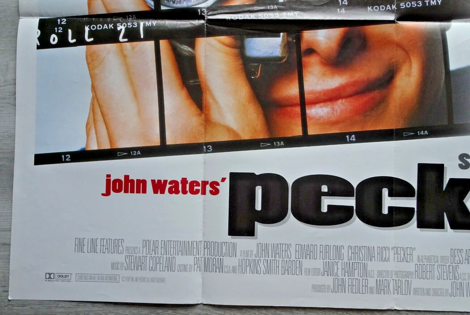 Pecker Poster Quad John Waters Edward Furlong Christina Ricci Vintage 1998, изображение 2