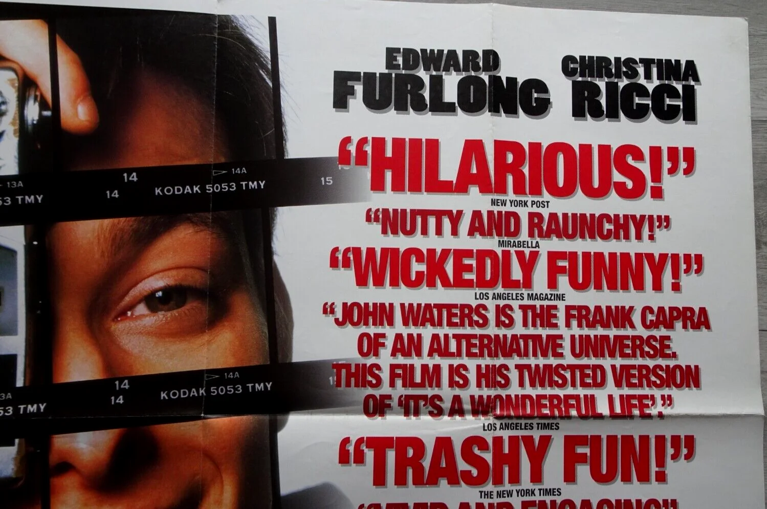 Pecker Poster Quad John Waters Edward Furlong Christina Ricci Vintage 1998, изображение 5