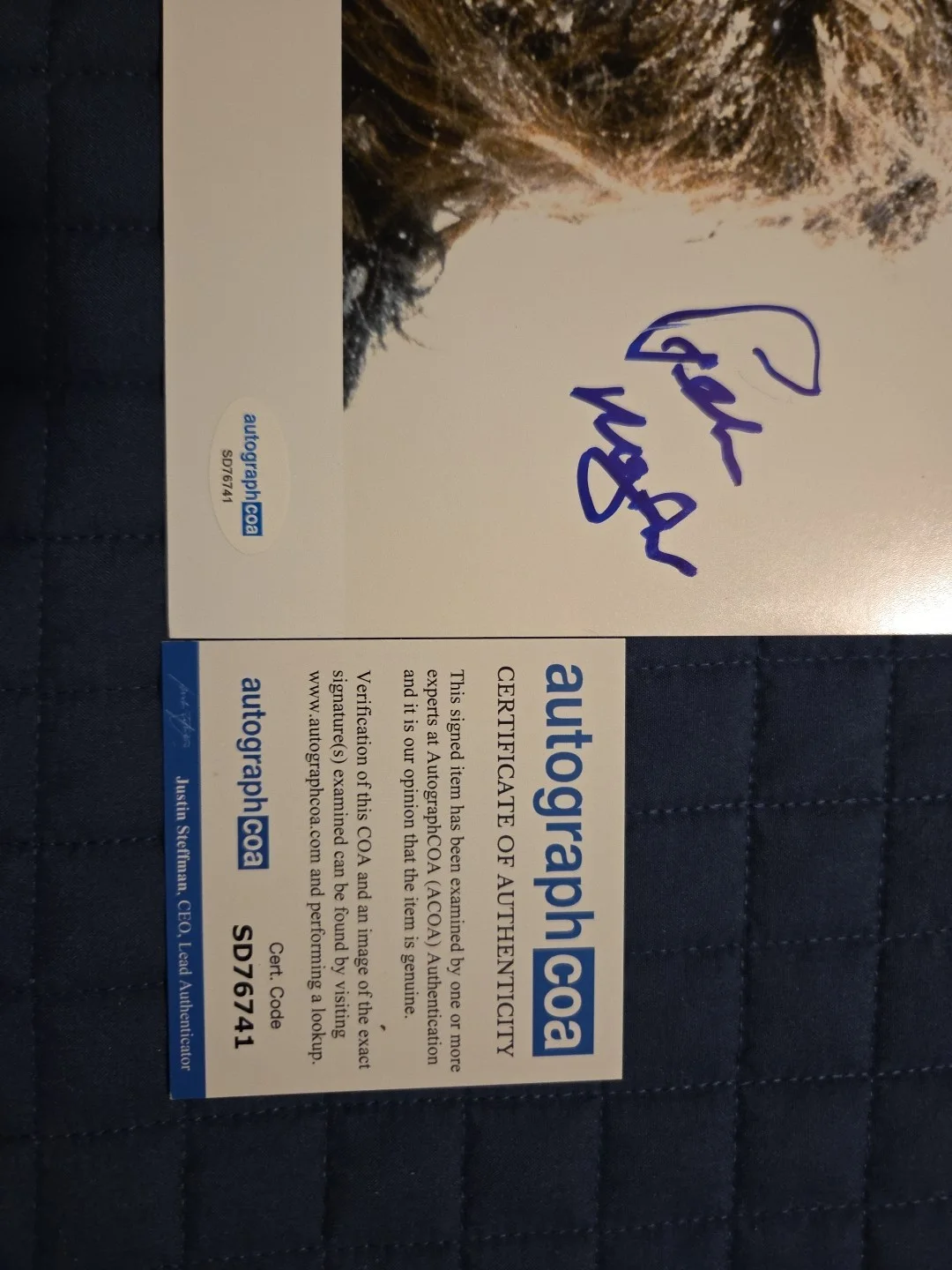 Star Wars Signed Peter Mayhew Chewbacca Autographed 8x10 Photograph ACOA Cert..., изображение 4