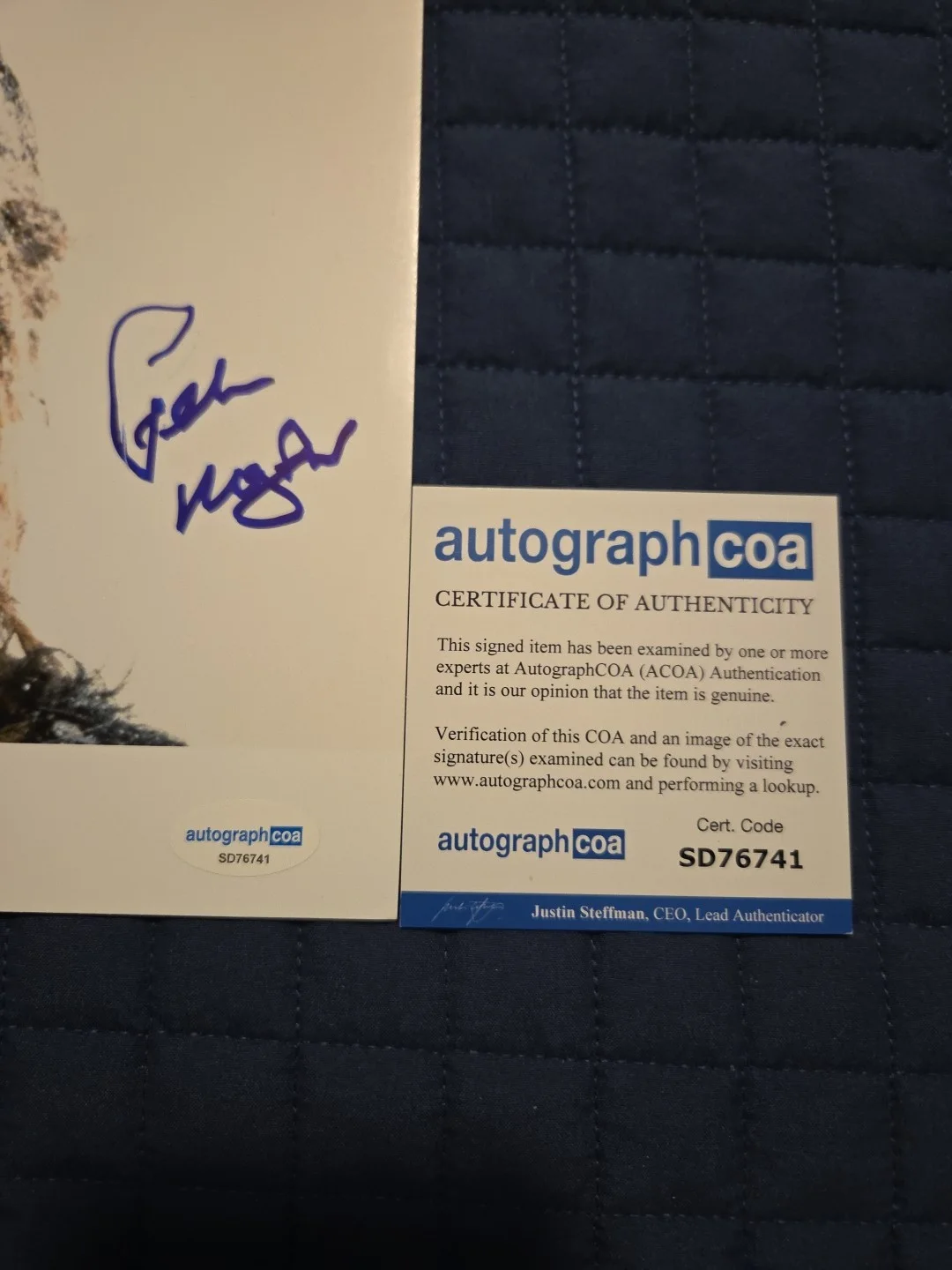 Star Wars Signed Peter Mayhew Chewbacca Autographed 8x10 Photograph ACOA Cert..., изображение 5