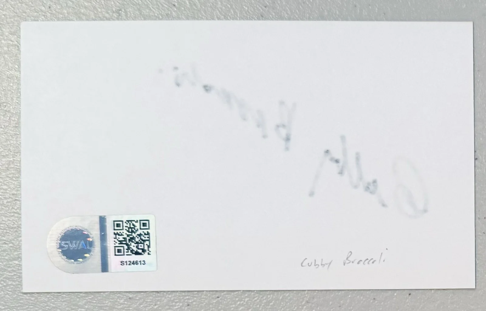 Albert Cubby Broccoli Signed Autographed 3x5 Card SWAU Authenticated James Bond, image 2