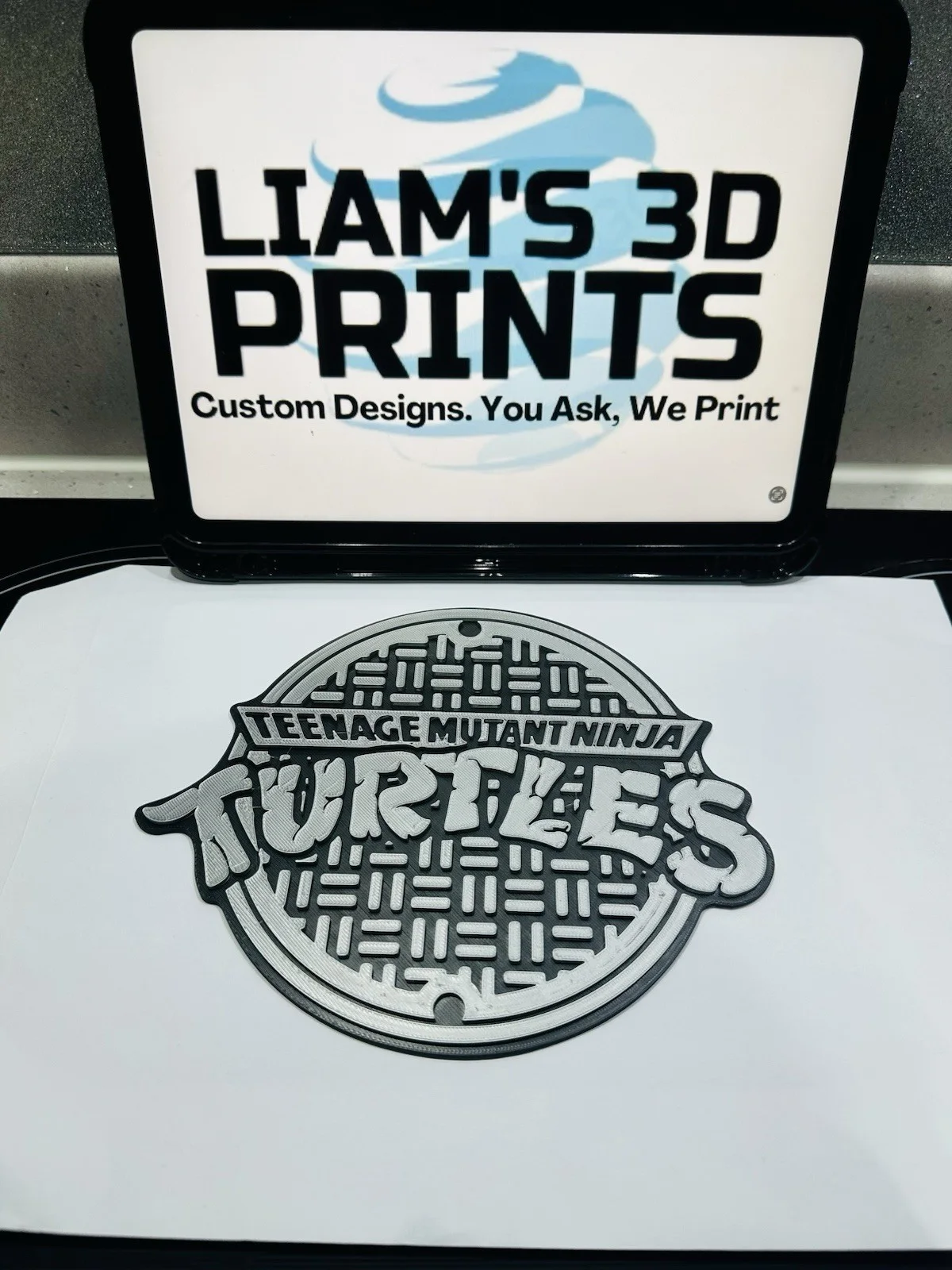 Decorative TMNT Teenage Mutant Ninja Turtles Sewer Manhole logo Sign Display, изображение 2