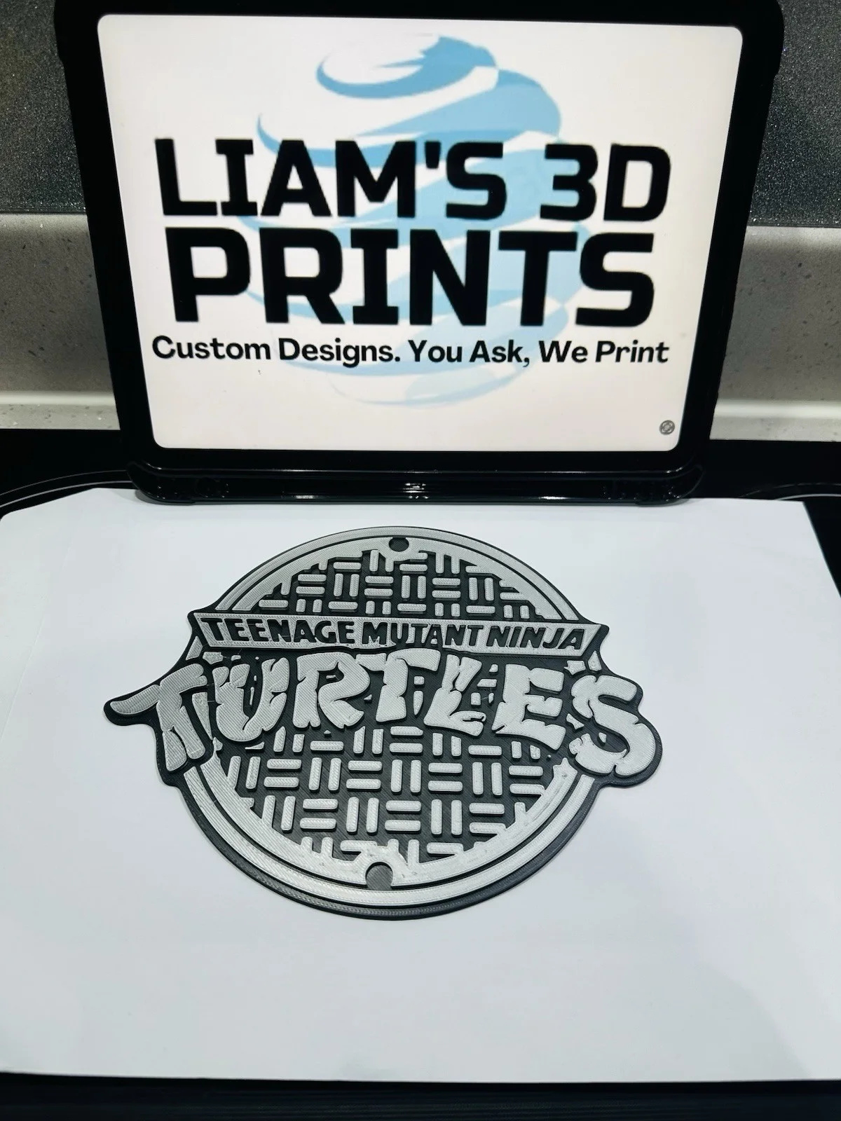 Decorative TMNT Teenage Mutant Ninja Turtles Sewer Manhole logo Sign Display, изображение 5