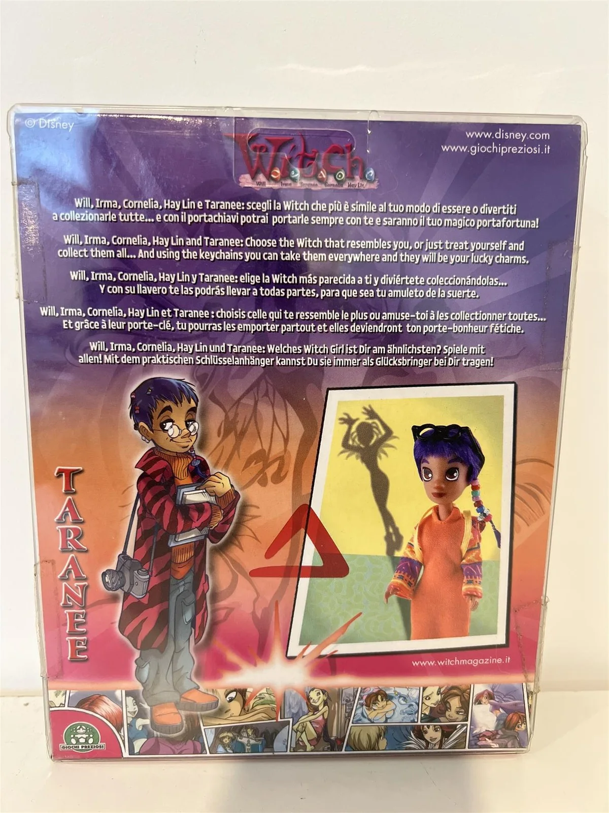 Disney W.I.T.C.H Doll TARANEE With Bag & Keychain - Boxed, изображение 4