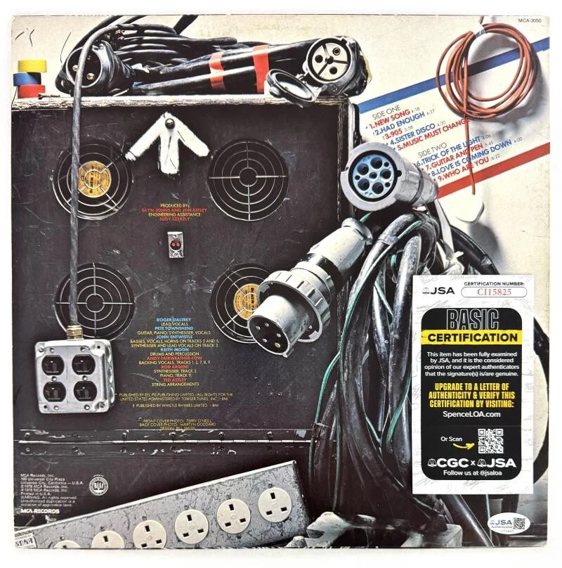 John Entwistle — John Entwistle The Who Signed Autograph Album Vinyl Record - Who Are You JSA COA, изображение 2