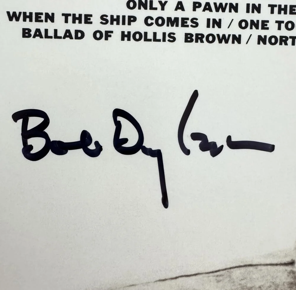 Bob Dylan — Bob Dylan Signed Autograph Album Record Times They Are A Changin - Rosen JSA COA, изображение 3