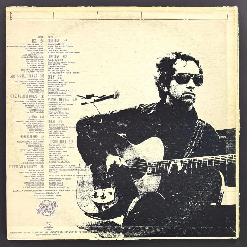 JJ Cale — JJ Cale Signed Autograph Album Vinyl Record LP - Really w/ JSA COA, image 2