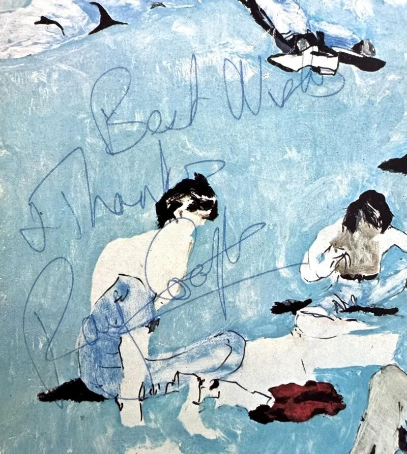 Ray Cooper, Elton John — Elton John & Ray Cooper Signed Autograph Album Vinyl Record - Blue Moves JSA COA, изображение 4