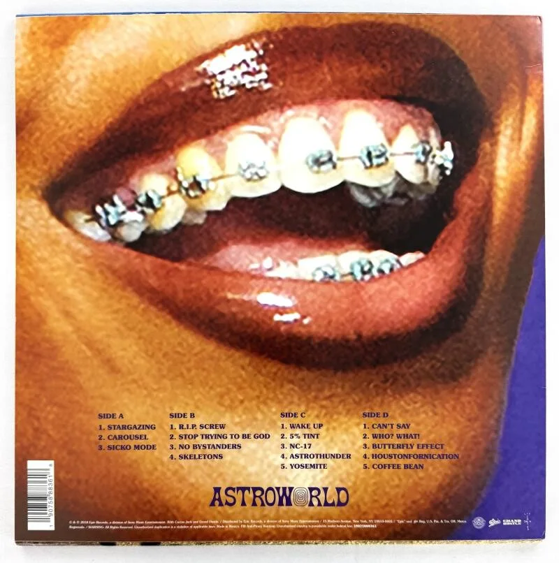 Travis Scott — Travis Scott Signed Autograph Album Vinyl Record LP - ASTROWORLD w/ PSA COA, изображение 2