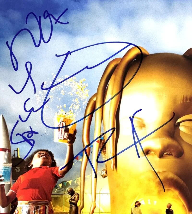 Travis Scott — Travis Scott Signed Autograph Album Vinyl Record LP - ASTROWORLD w/ PSA COA, изображение 3