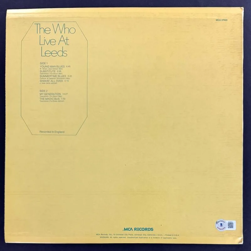 Roger Daltrey — Roger Daltrey The Who Signed Autograph Album Record - Live at Leeds Beckett COA, изображение 2