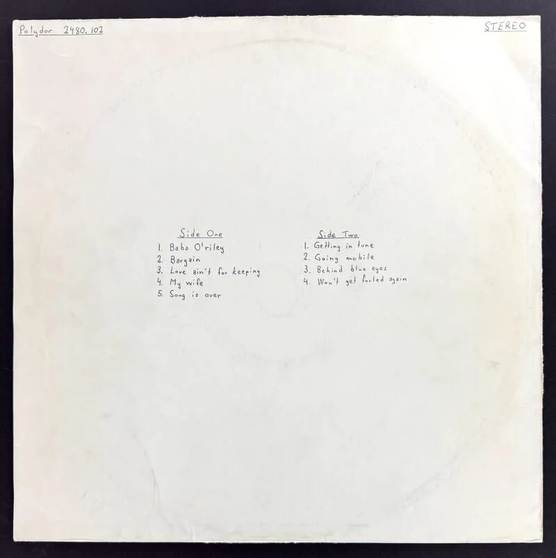 Keith Moon — Keith Moon The Who Signed Autograph Album Record Sleeve - Who's Next w/ JSA COA, изображение 2