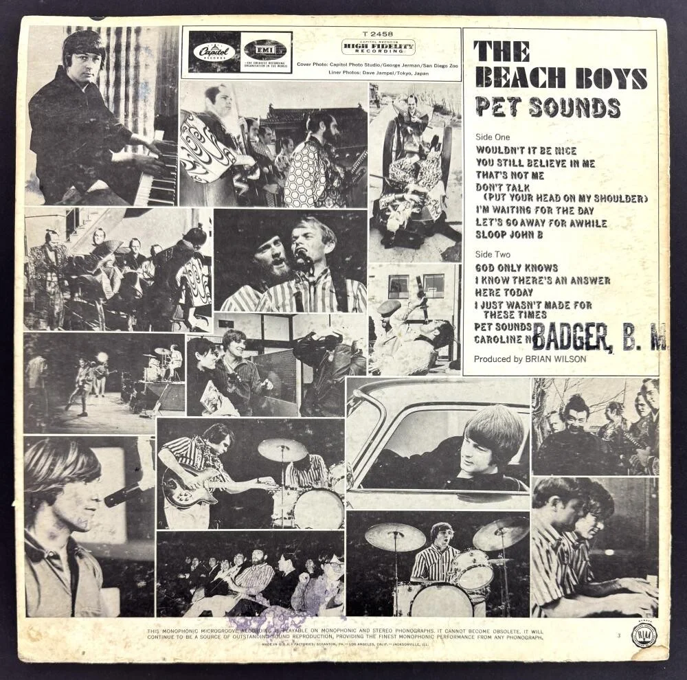 Chuck Berghofer, Mike Deasy, Al Jardine, Bruce Johnston, Mike Lov — Beach Boys & Contributors x6 Signed Autograph Pet Sounds Album Record w/ JSA COA, изображение 2