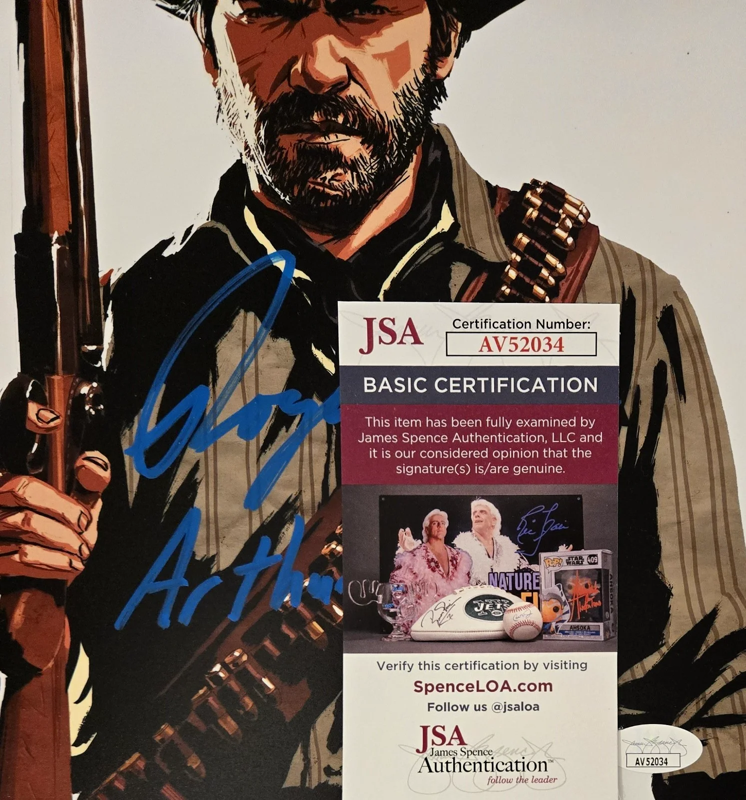 Roger Clark — Arthur Morgan Signed Photo Red Dead Redemption Roger Clark Autograph 8x10 JSA 34, изображение 2