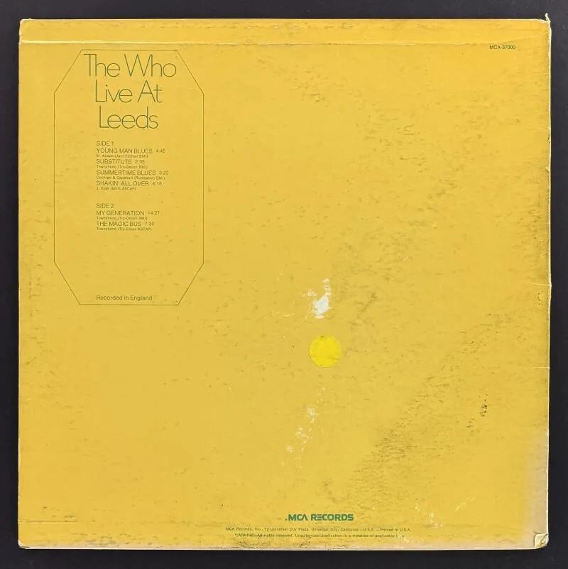 Roger Daltrey, Pete Townshend — Roger Daltrey Pete Townshend Signed Autograph The Who Leeds Album Record JSA COA, image 2
