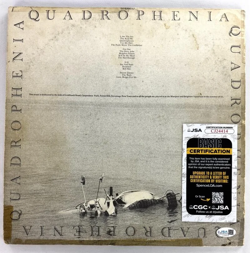 John Entwistle — John Entwistle The Who Signed Autograph Album Vinyl Record Quadrophenia JSA COA, image 2