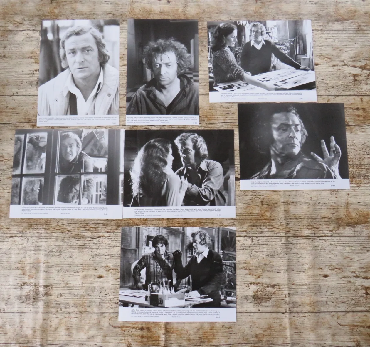 THE HAND ORIGINAL 1981 CINEMA FILM PRESS KIT Michael Caine 7 PHOTOS HORROR 80's, изображение 4