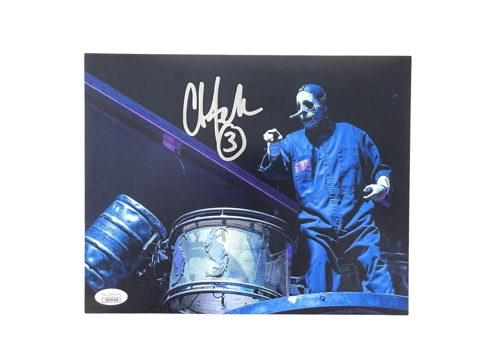 Slipknot Chris Fehn Signed Autographed 8x10 Photo JSA Witnessed Signature 🥁, изображение 2