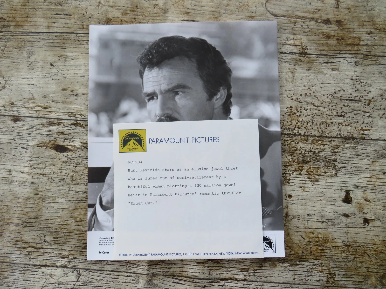 ROUGH CUT ORIGINAL 1980 CINEMA FILM MOVIE PRESS KIT Burt Reynolds 11 PHOTOS 80's, изображение 4