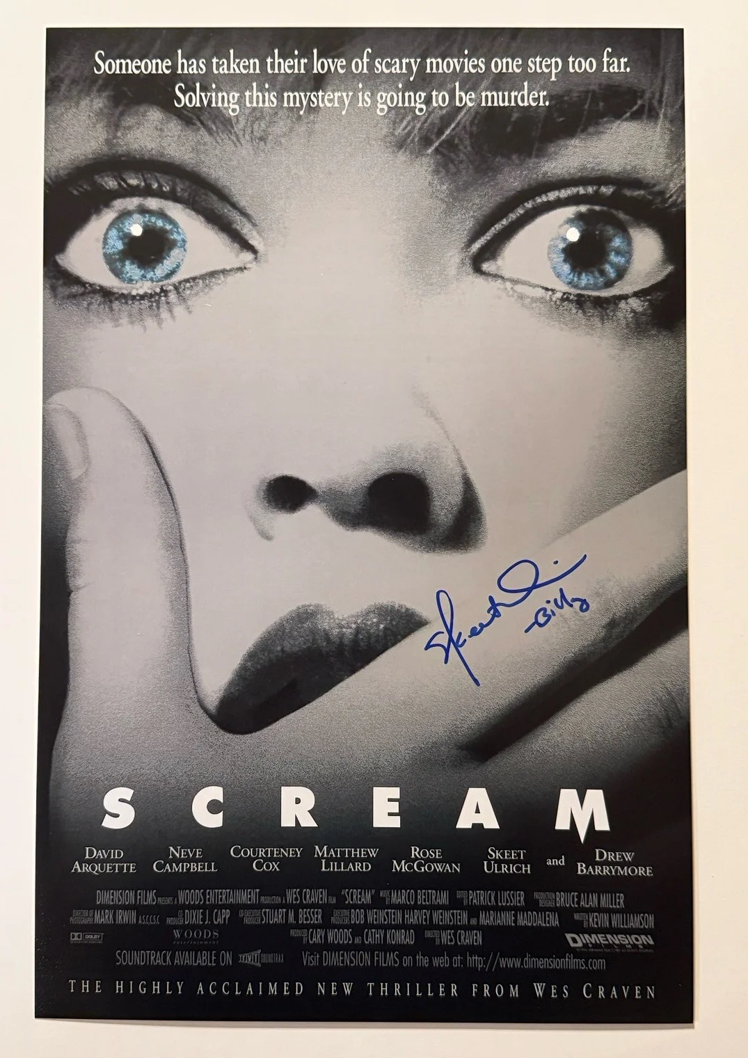 Skeet Ulrich — Skeet Ulrich Signed 11x17 Photo Scream 1996 EXACT PROOF Billy Loomis A