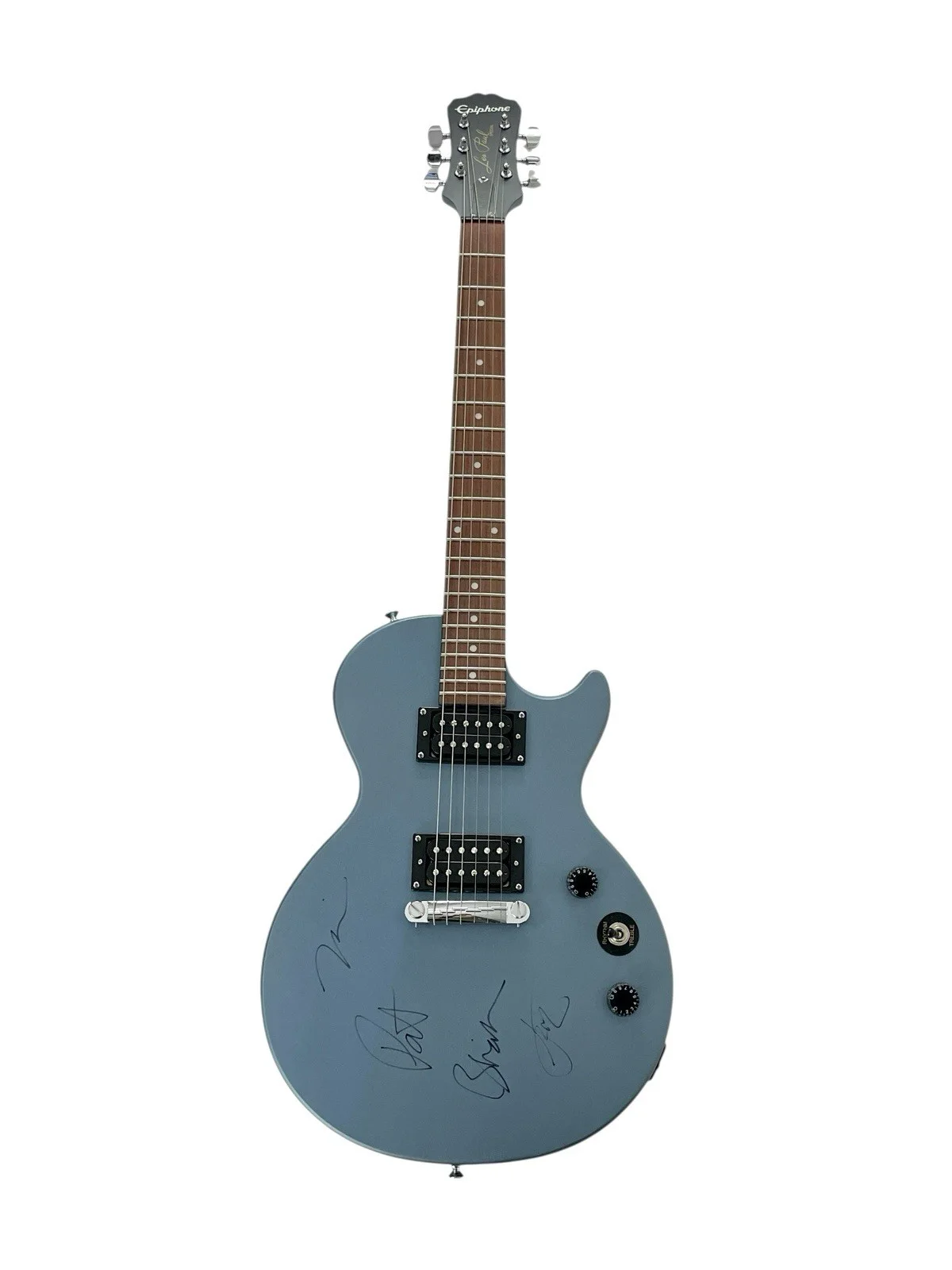 Weezer Autographed Epiphone Guitar Band Signed Rivers Cuomo ACOA Authenticated, image 5