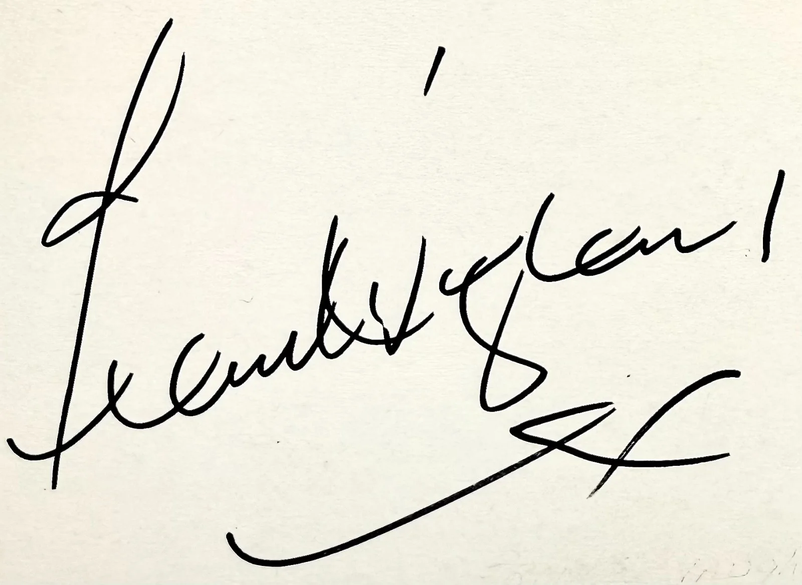 FRANKIE VAUGHAN Signed Autographed 4x6 INDEX CARD "Mr. Moonlight" Lets Make Love, image 2