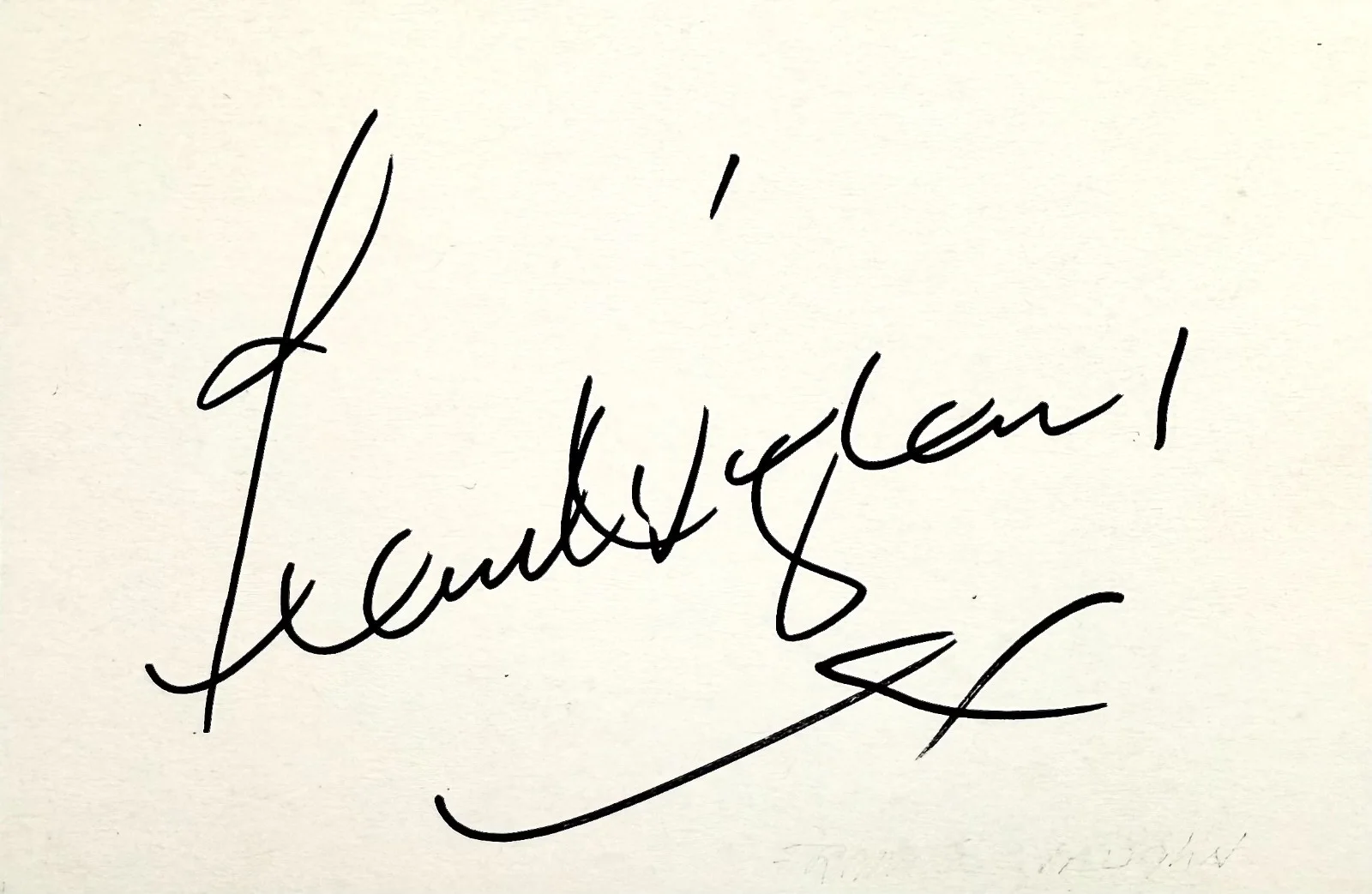 FRANKIE VAUGHAN Signed Autographed 4x6 INDEX CARD "Mr. Moonlight" Lets Make Love, image 4