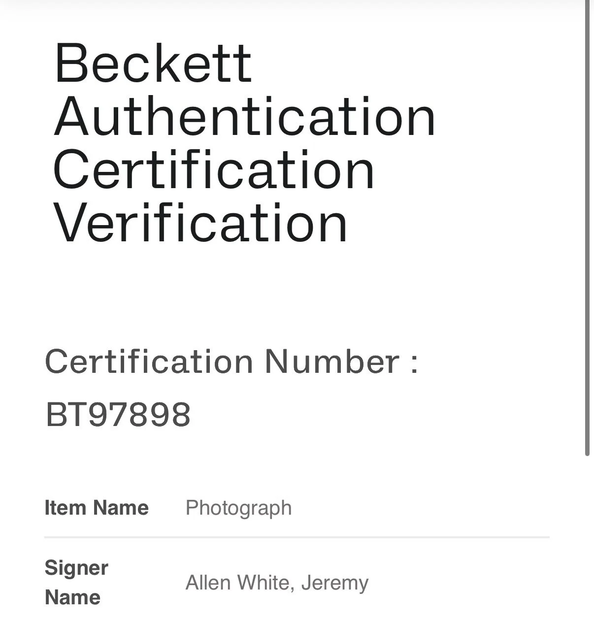 Jeremy Allen White — Jeremy Allen White Signed 8x10 Photo Deliver Me From Nowhere Springsteen Beckett, image 4