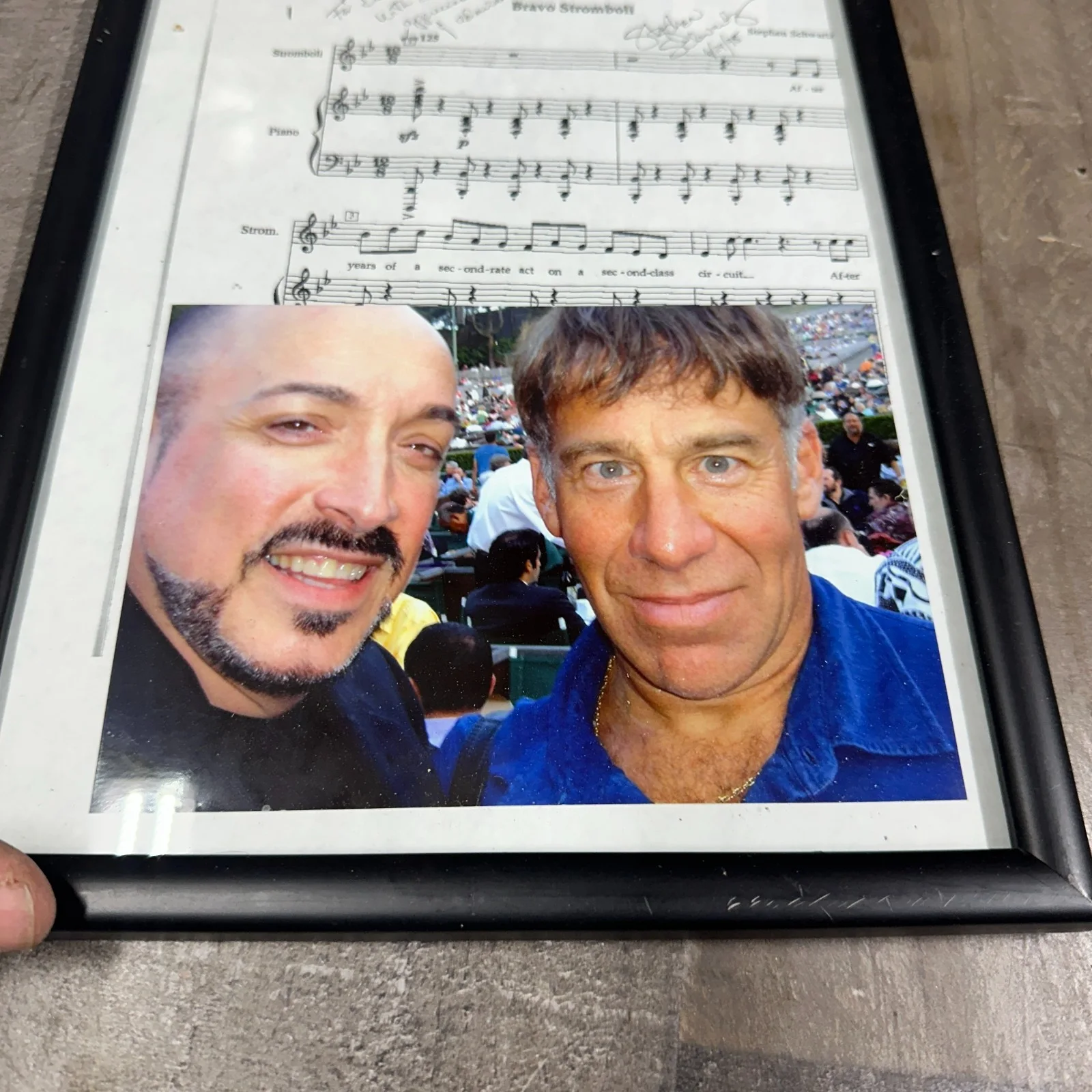 STEPHEN SCHWARTZ SIGNED Bravo Stromboli Music Personalized to David Romano, image 5