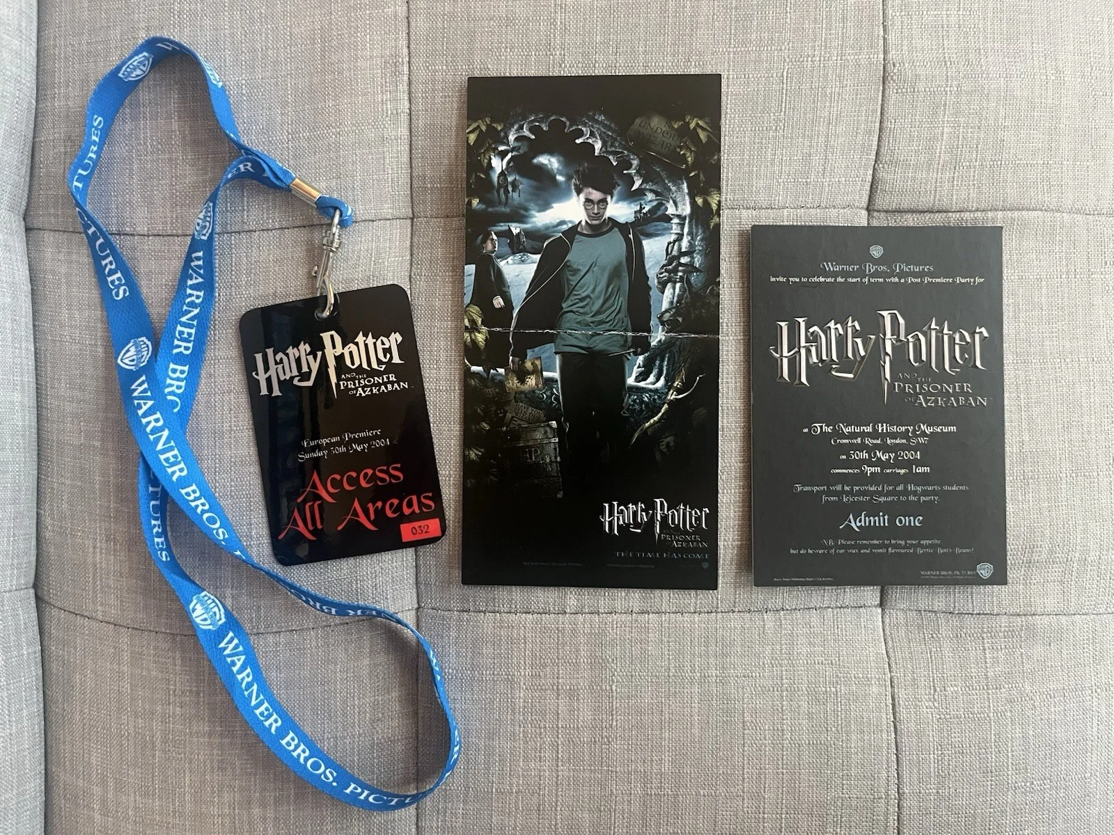 Harry Potter & Prisoner Of Azkaban Film Premiere Ticket, lanyard, party ticket, изображение 2