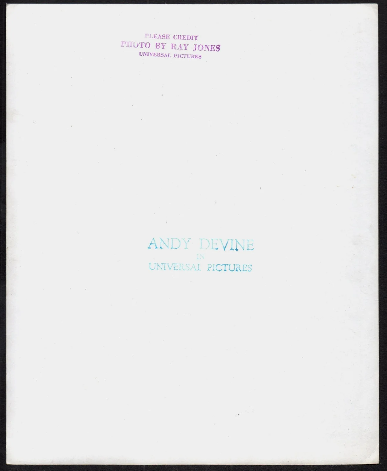 ANDY DEVINE Original RAY JONES 10x8 PORTRAIT, image 2