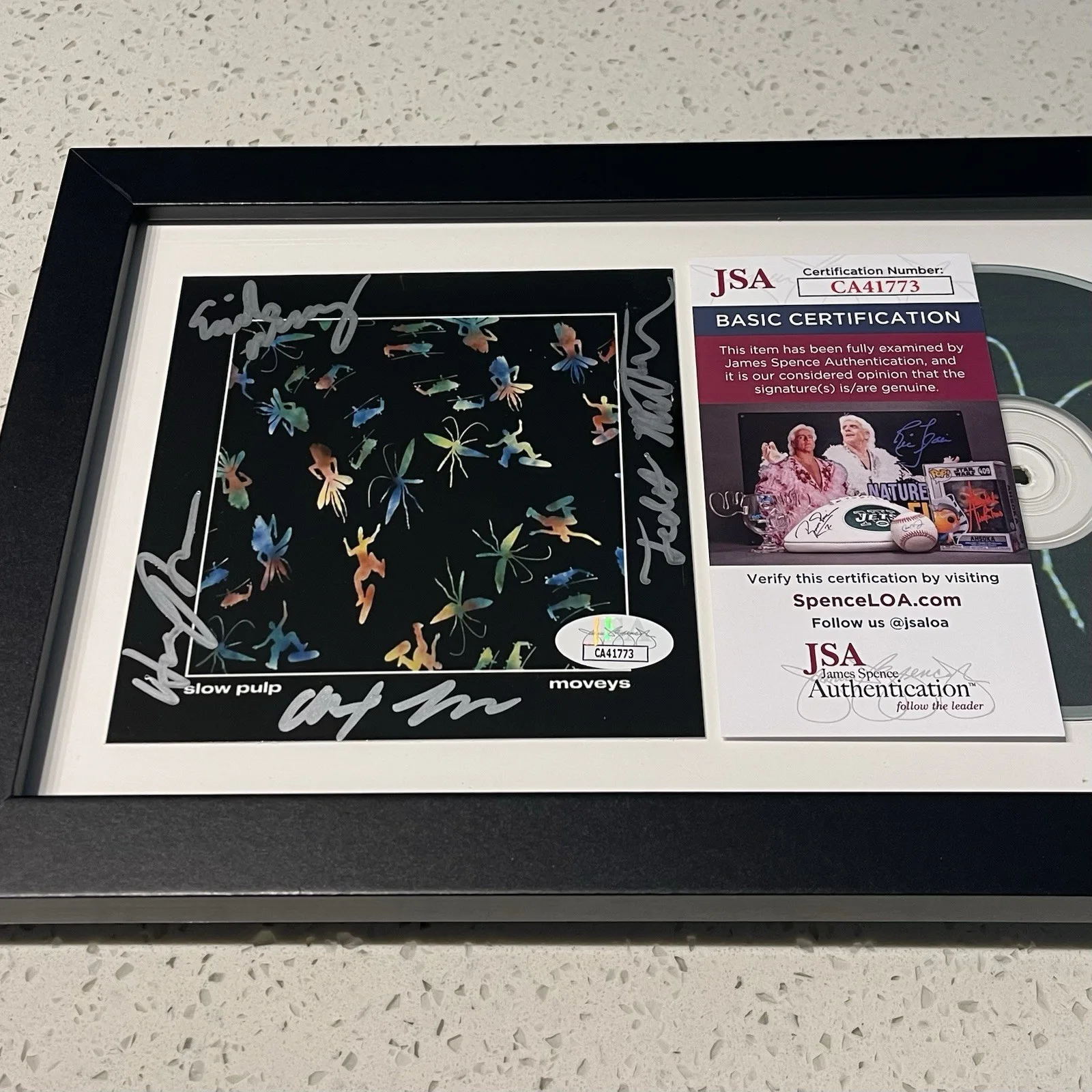 SLOW PULP FULL BAND SIGNED MOVEYS CD ALBUM EMILY MASSEY AUTOGRAPH FRAMED JSA COA, image 2