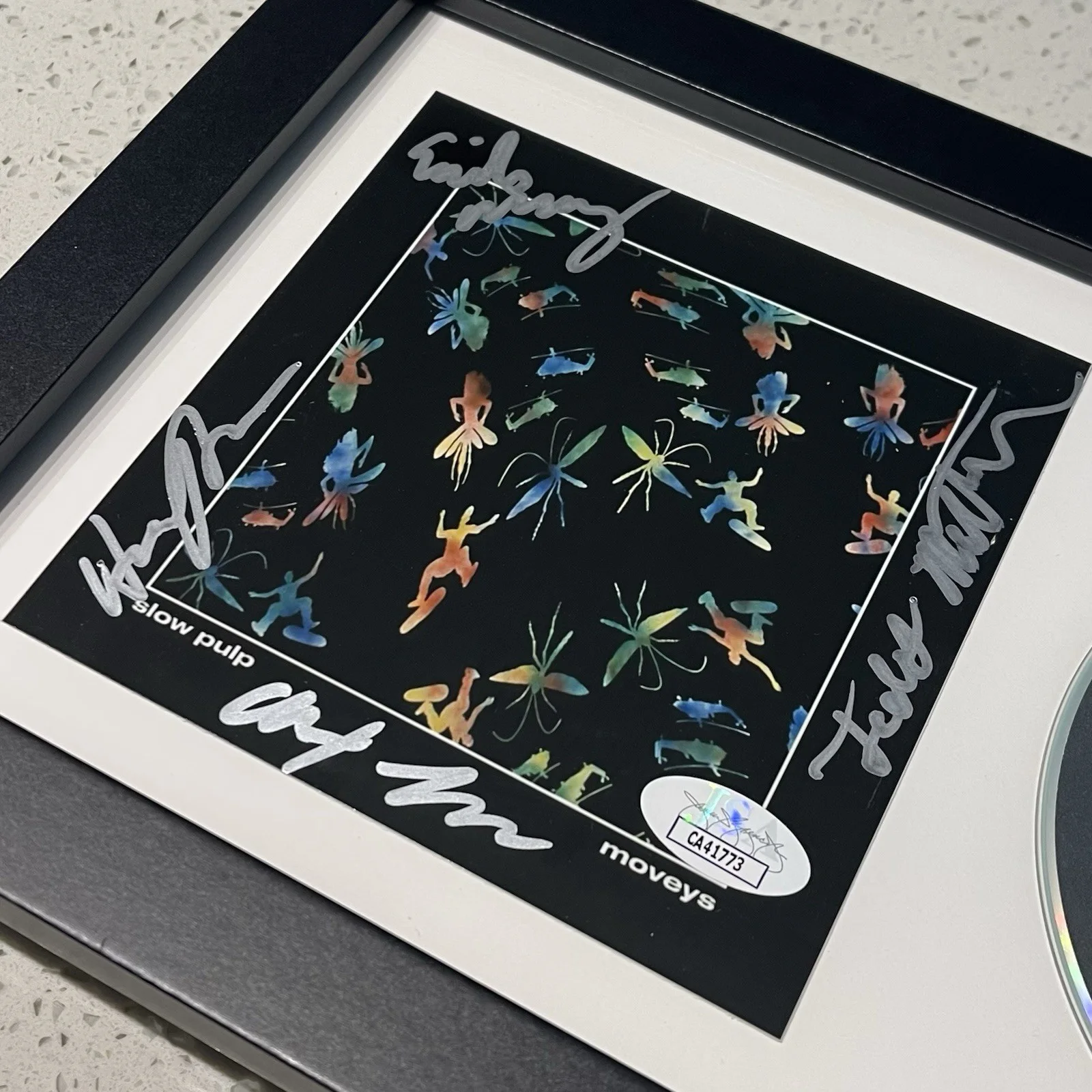 SLOW PULP FULL BAND SIGNED MOVEYS CD ALBUM EMILY MASSEY AUTOGRAPH FRAMED JSA COA, image 3