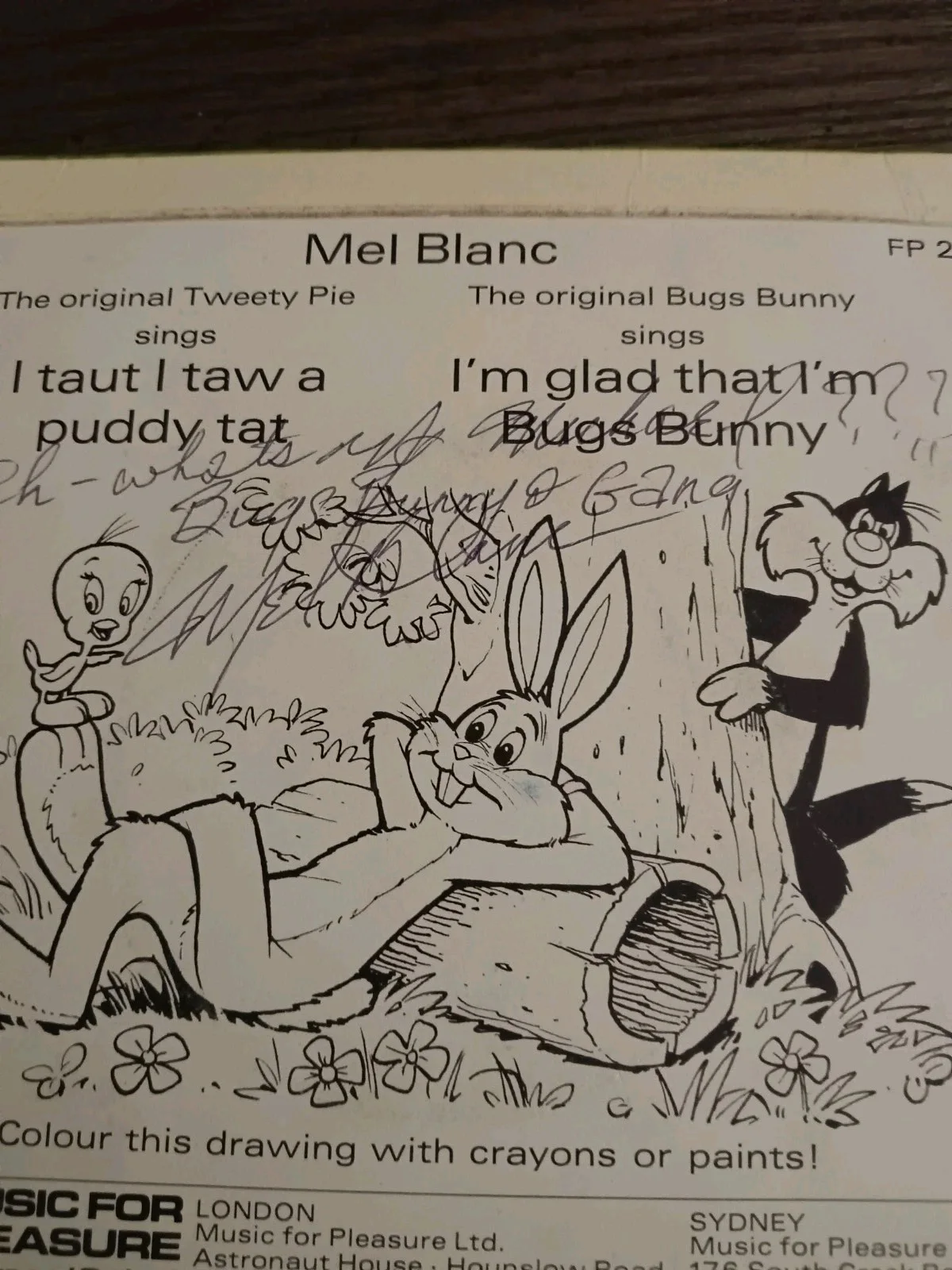 Chuck Jones &Mel Blanc Dual Hand Signed Looney Tunes 45 Sleeve & Record JSA COA, image 4