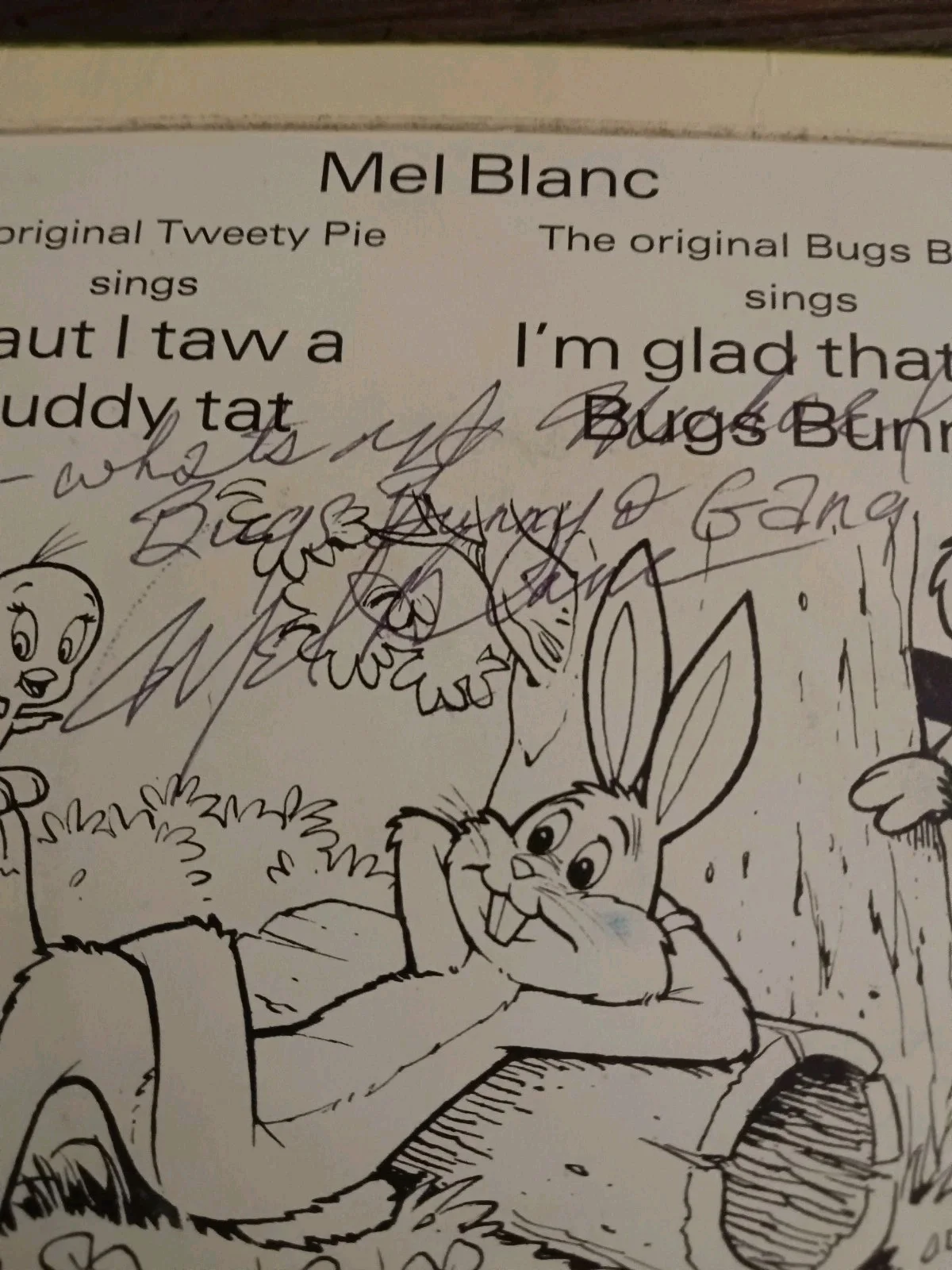 Chuck Jones &Mel Blanc Dual Hand Signed Looney Tunes 45 Sleeve & Record JSA COA, image 5