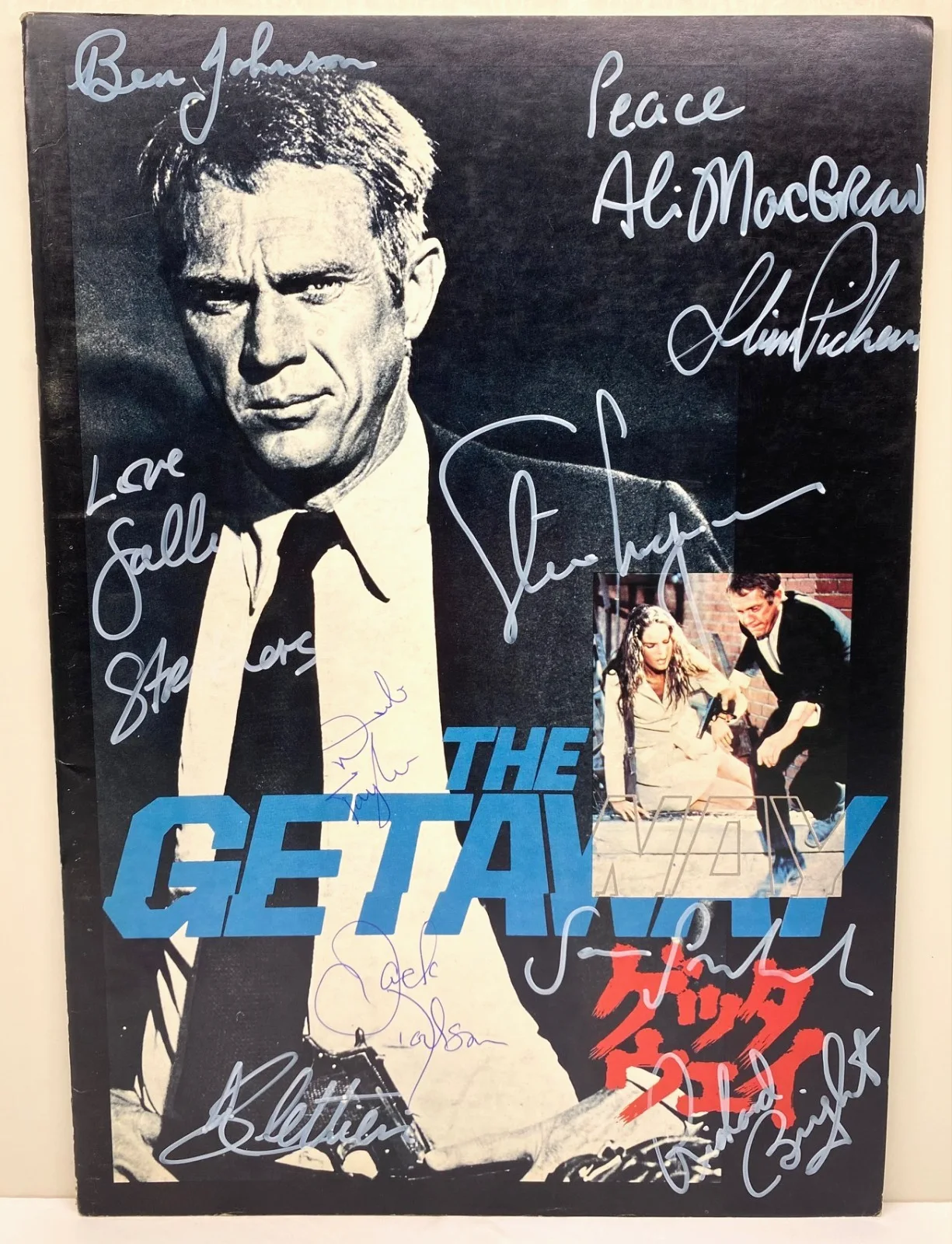 Cast — Steve McQueen The Getaway Movie Program Cast Signed Sam Peckinpah Al Lettieri