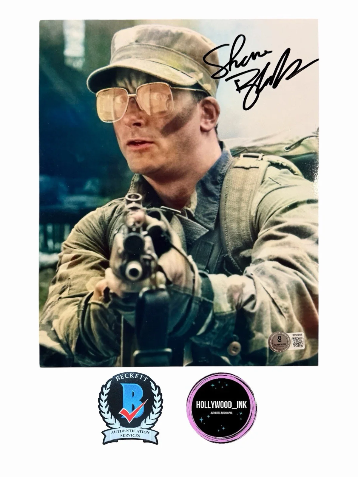 Shane Black — SHANE BLACK SIGNED AUTOGRAPH ‘PREDATOR' HAWKINS 8x10 MOVIE PHOTO BECKETT COA-B