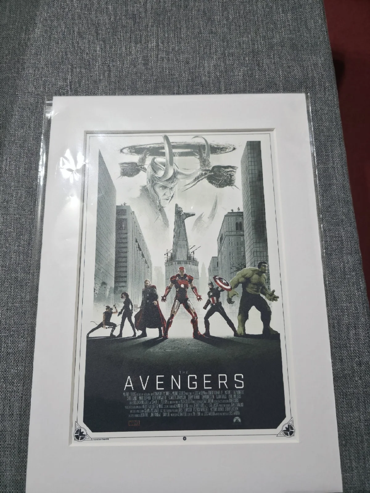 Avengers Movie Poster Art 6"x9" in A4 Mount Marvel MCU Robert Downey Junior, изображение 2